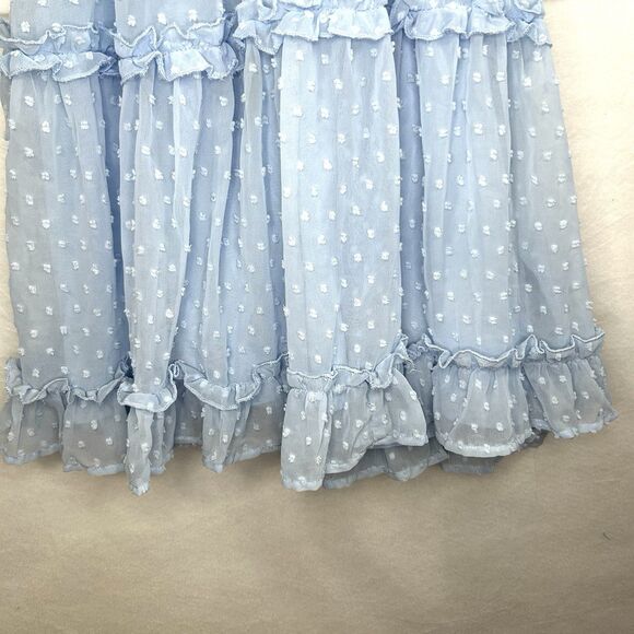 Babydoll Dress Strappy Powder Blue Sz XL ruffle flowy Lolita fairy coquette Y2K - Picture 7 of 9